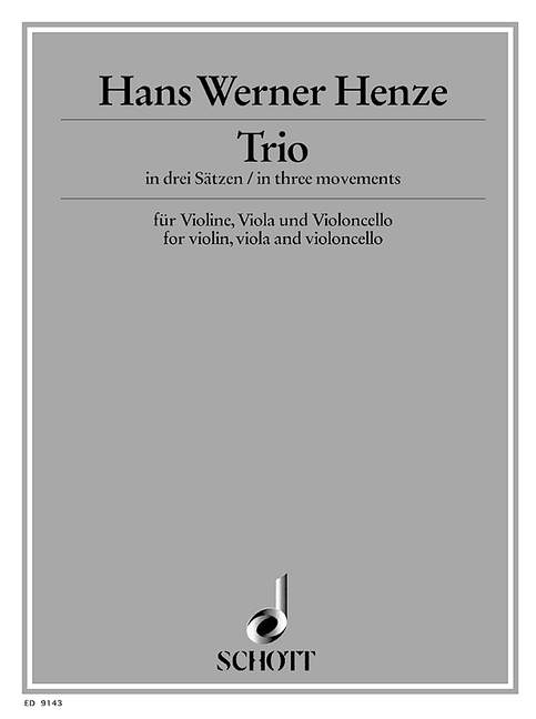 Trio, for violin, viola and cello, score and parts. 9790001126526