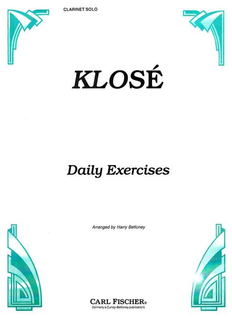 Daily Exercises, for Clarinet. 9780825831430 Daily Exercises, for Clarinet. 9780825831430