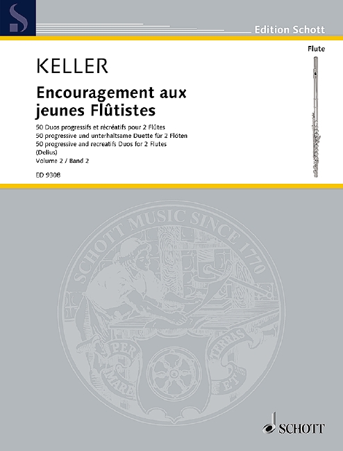 Encouragement for young flautists op. 62 Vol. 2, 50 progressive and recreational Duos for 2 Flutes, 2 flutes, performance score