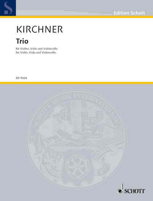 Trio, violin, viola and cello, score and parts. 9790001130240 Trio, violin, viola and cello, score and parts. 9790001130240