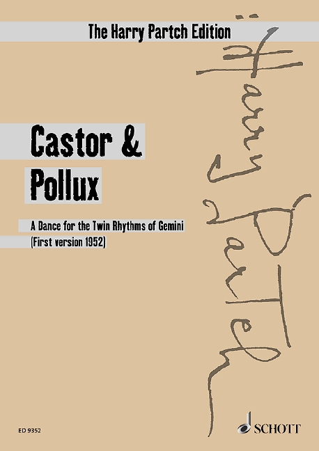 Castor & Pollux, A Dance for the Twin Rhythms of Gemini (1st Version 1952)), 6 dancers and instrumental ensemble, study score. 9790001130530