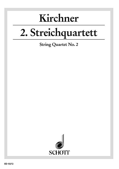 String Quartet No. 2, score and parts. 9790001130837