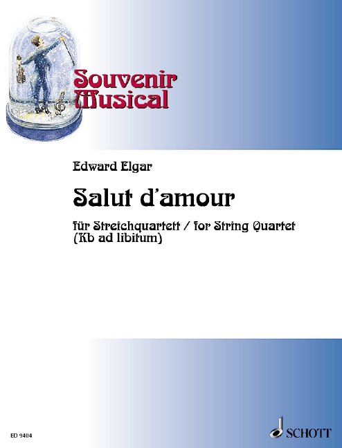 Salut d'amour op. 12 Vol. 3, string quartet (double bass ad lib.), score and parts. 9790001131315