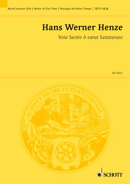 Voie lactée ô s?ur lumineuse, Abendmusik für einen alten Freund, Chamber Orchestra, study score