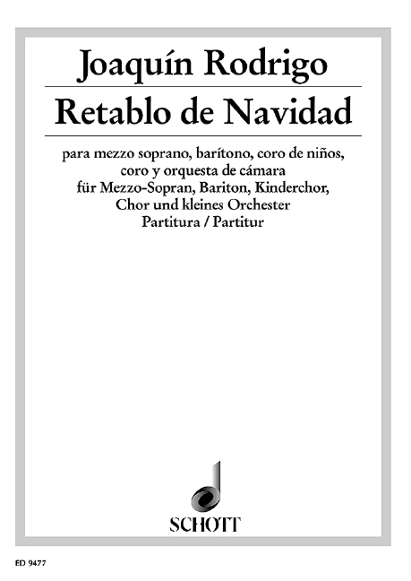 Retablo de Navidad, soloists (MezBar), children's choir, mixed choir (SATB) and small orchestra, score