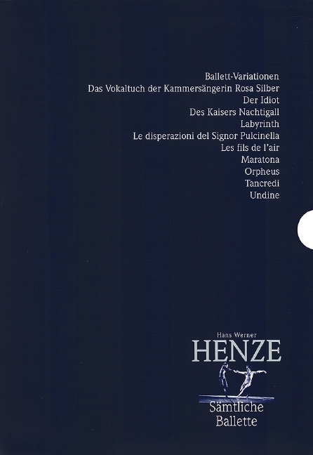 Sämtliche Ballette, Ballett Gesamtwerk im Schuber, study score