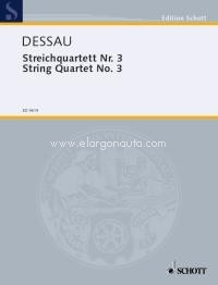 String Quartet No. 3, score and parts