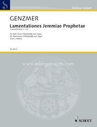 Lamentationes Jeremiae Prophetae GeWV 64, (Lamentationes 1, 1-5), men's choir (TTBarBarBB) and organ, score. 9790001135832