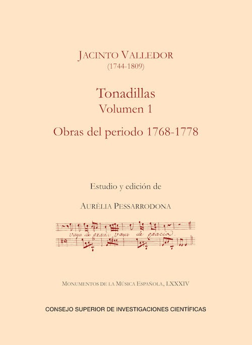 Tonadillas, Vol. 1: Obras del período 1768-1778. 9788400104986