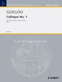 Colloque No. 1 op. 2, flute, oboe, violin and piano, score and parts. 9790001137638