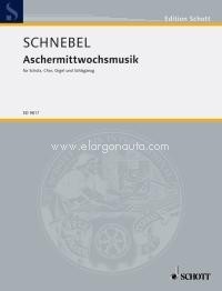 Aschermittwochsmusik, Schola, mixed choir, organ and percussion, score for voice and/or instruments. 9790001137980 Aschermittwochsmusik, Schola, mixed choir, organ and percussion, score for voice and/or instruments. 9790001137980