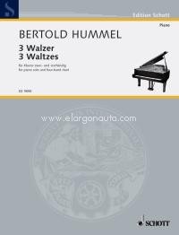 Three Waltzes op. 95 f, piano 2-händig and 4-händig. 9790001139762