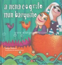 A nena e o grilo nun barquiño