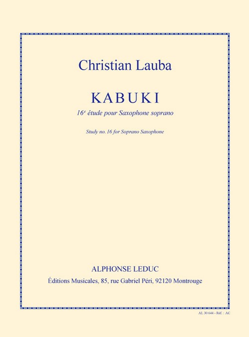 Kabuki. 16ème Etude pour Saxophone soprano