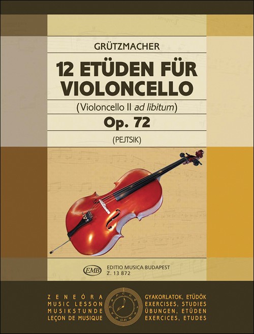 12 Etüden op. 72, für Violoncello (Violoncello II ad lib.)