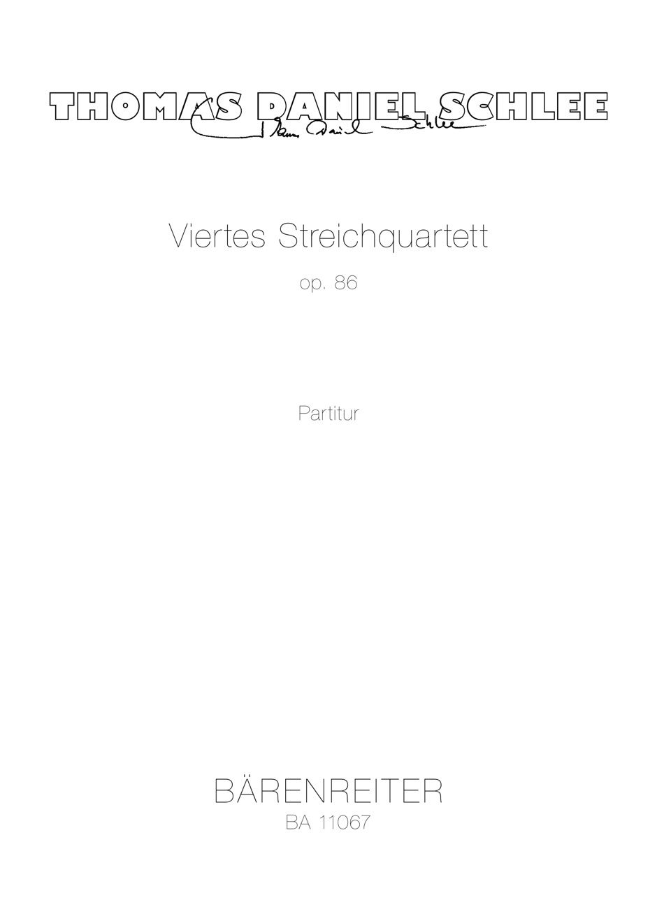 Viertes Streichquartett op. 86, score