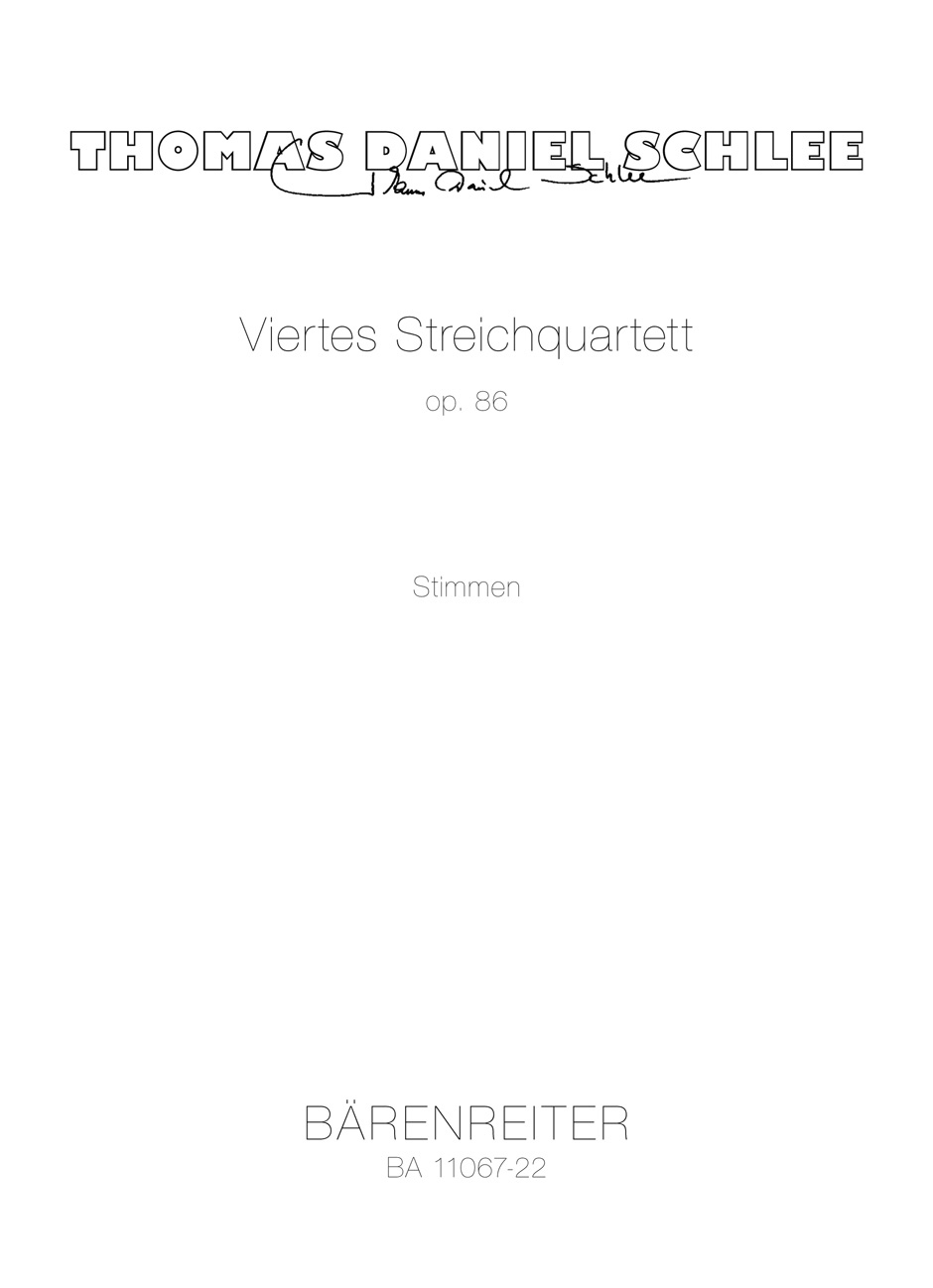 Viertes Streichquartett op. 86, set of parts