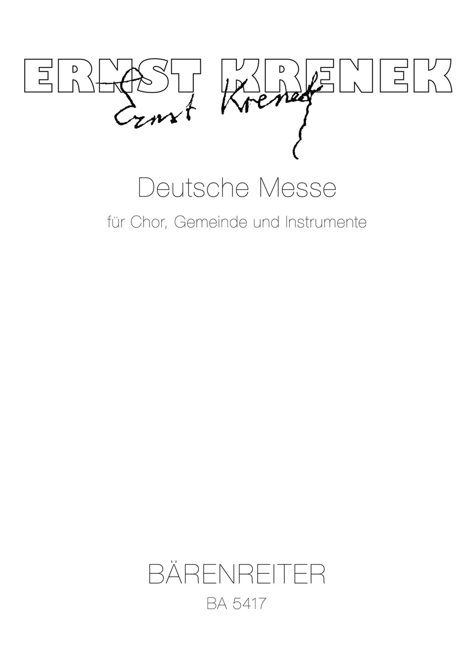 Deutsche Messe für Chor, Gemeinde und Instrumente, Ordinarium, score. 9790006470907