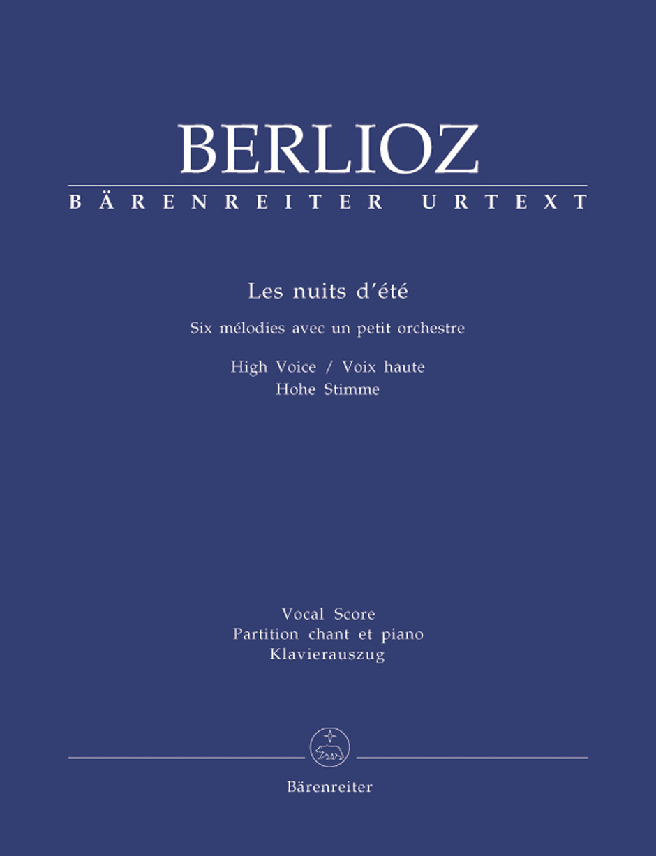 Les nuits d'été für Solostimme und Orchester op.  7 Hol 81B, 2. Version, vocal score