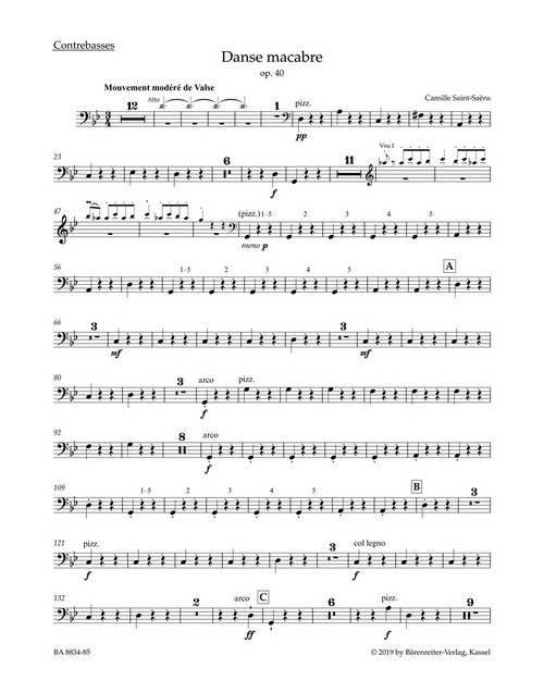 Danse macabre op. 40, Symphonische Dichtung nach einem Gedicht von Henri Cazalis, separate part. 9790006567249 Danse macabre op. 40, Symphonische Dichtung nach einem Gedicht von Henri Cazalis, separate part. 9790006567249