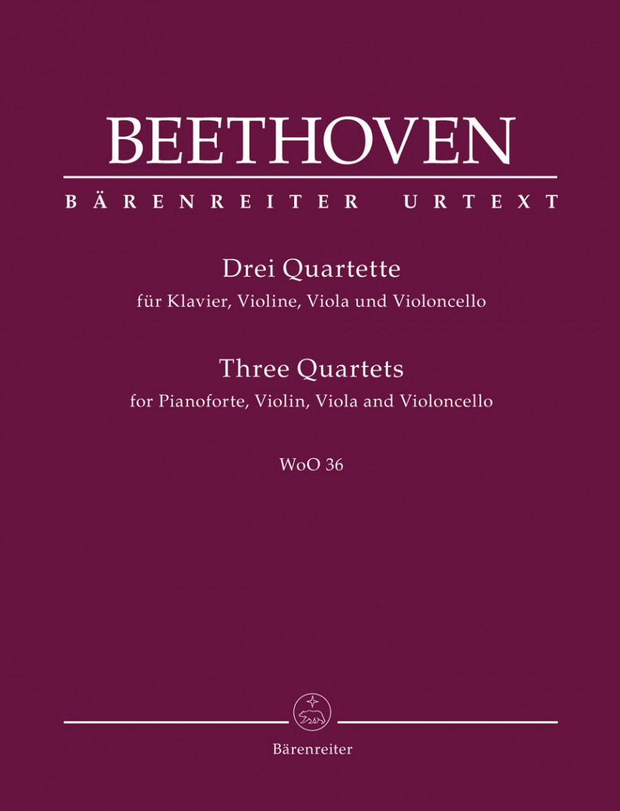 Drei Quartette für Klavier, Violine, Viola und Violoncello WoO 36, score and parts