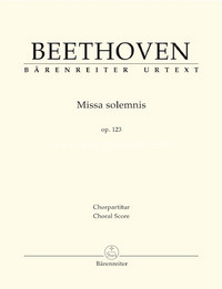 Missa solemnis op. 123 op. 123, choral score. 9790006566730