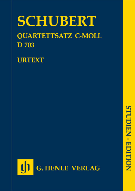 Quartettsatz c-moll D 703 SE, study score. 9790201873176