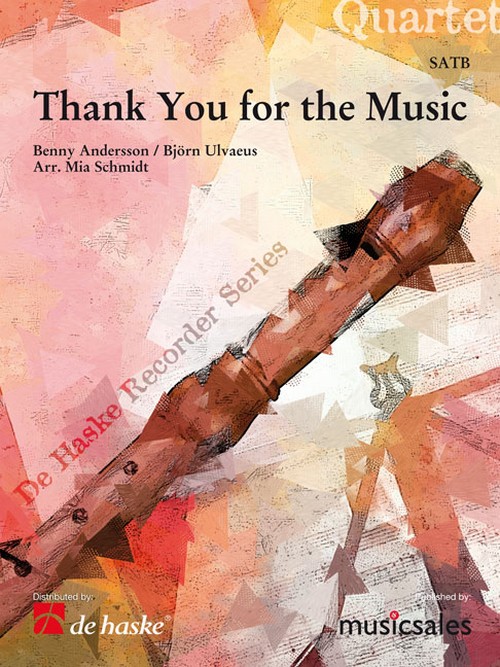 Thank You for the Music, Recorder Quartet, Score and Parts