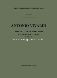 Concerto per fagotto, archi e basso continuo in Fa maggiore, RV 488 F VIII-19
