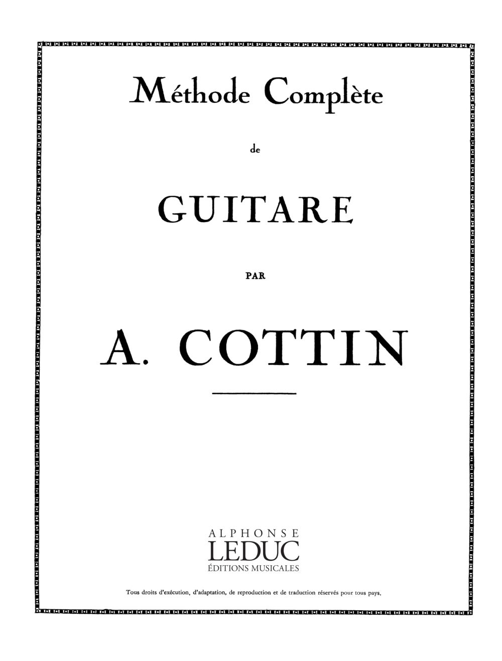 Méthode Complète, Guitar