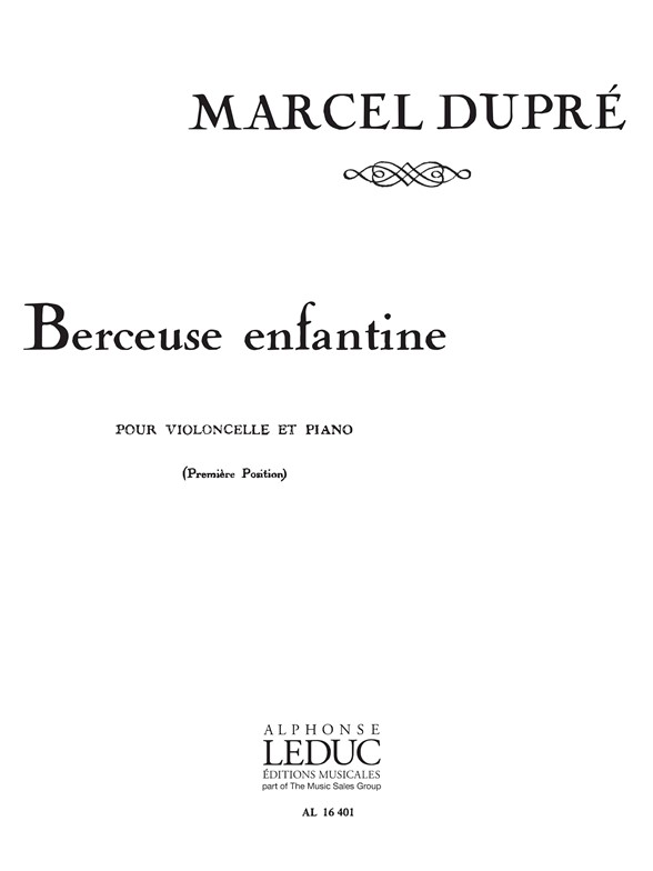 Berceuse Enfantine, Cello et Piano