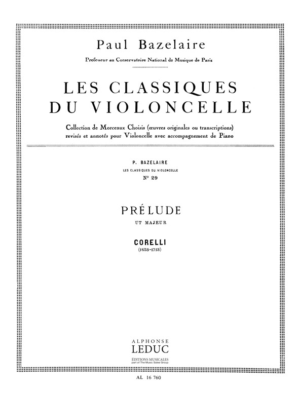 Prelude in C major: Classiques No. 29, Cello and Piano. 9790046167607