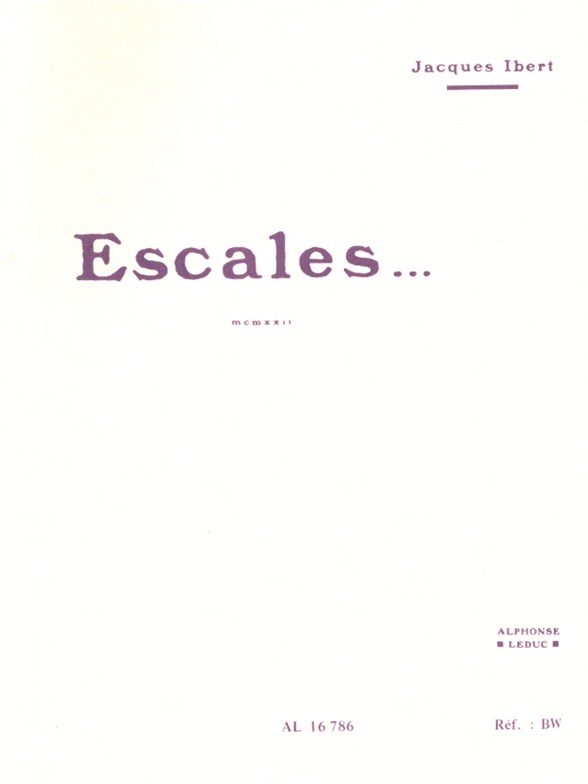 Escales, Partition d'Orchestre