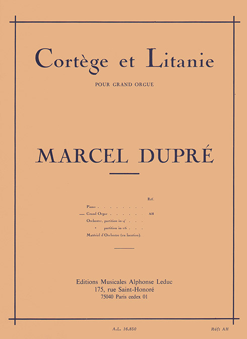 Cortege & Litanie, Orgue. 9790046168505