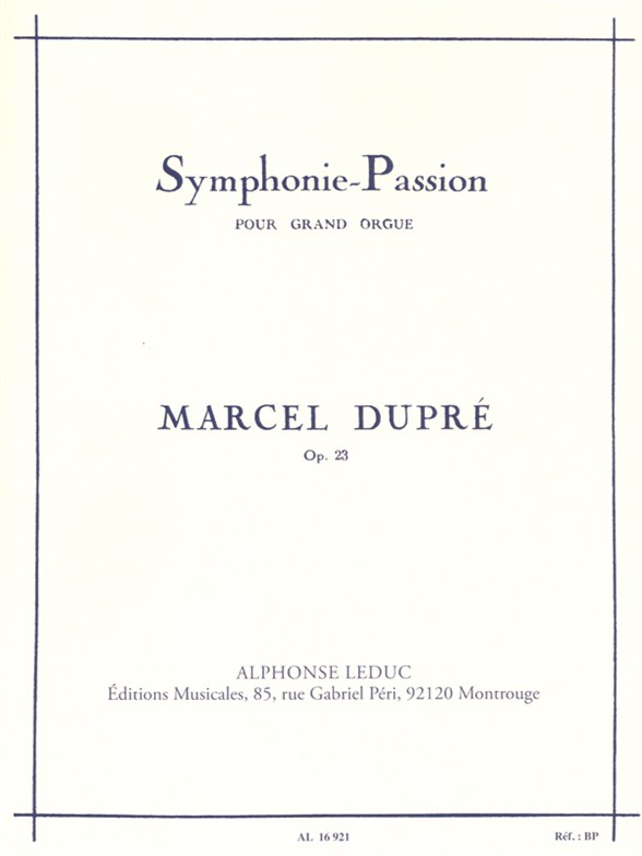 Passion Symphony, Op. 23 (Organ). 9790046169212