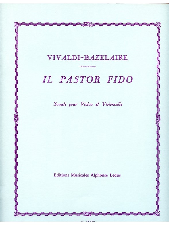 Il Pastor Fido, Sonata for Violin and Cello