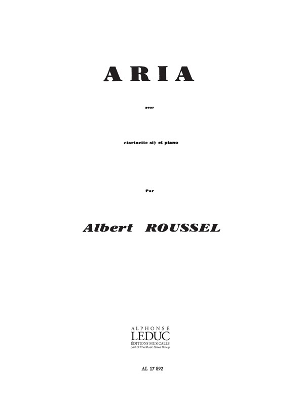 Aria, Clarinette et Piano