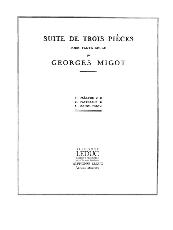 Suite de 3 pièces, flute