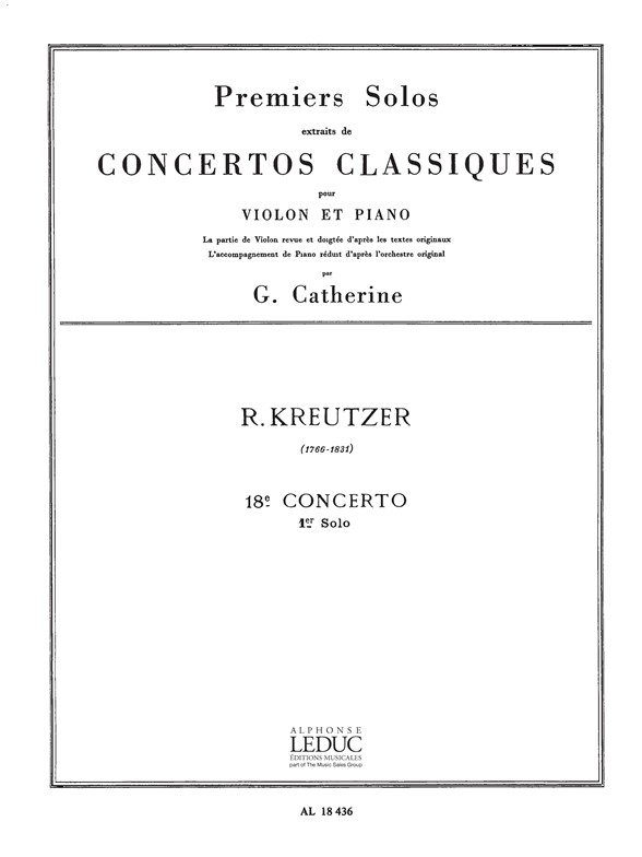 Premiers Solos Concertos Classiques: Concerto no. 18, violon et piano. 9790046184369