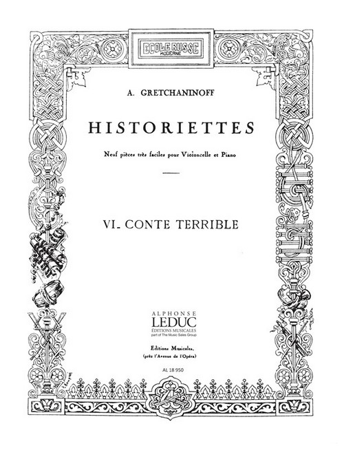 Historiettes nº 6: Conte terrible, cello et piano