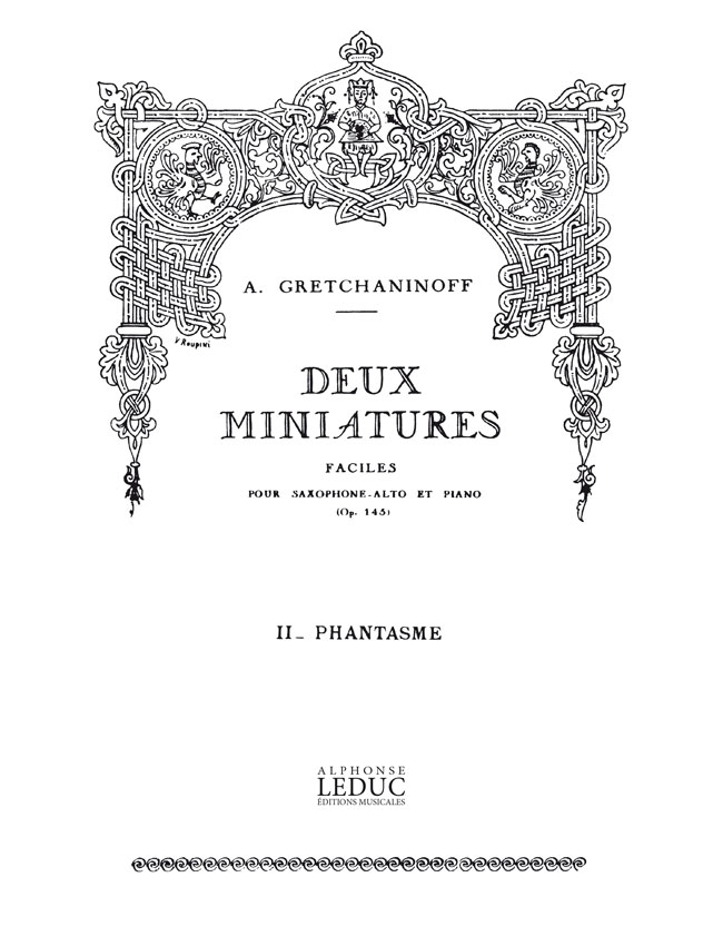 Suite miniature Op.145, No.9: Negre en chemise, saxophone alto et piano