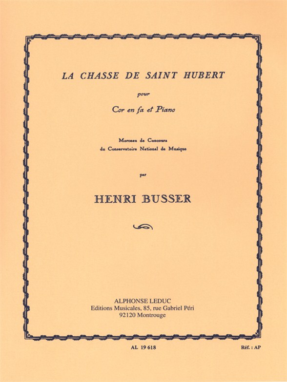 Chasse de Saint Hubert: Cor en Fa et Piano