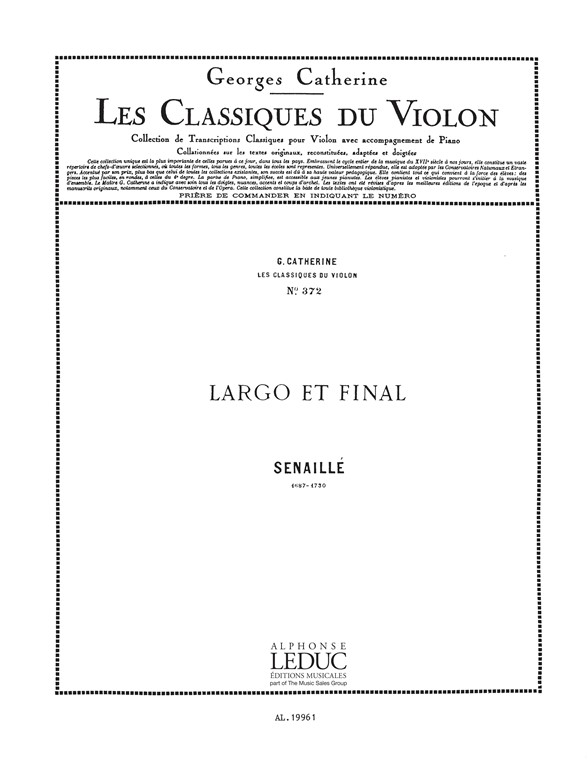 Largo et Final: Classiques No. 372, Violon et Piano