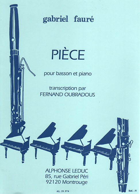 Pièce, basson et piano. 9790046199745