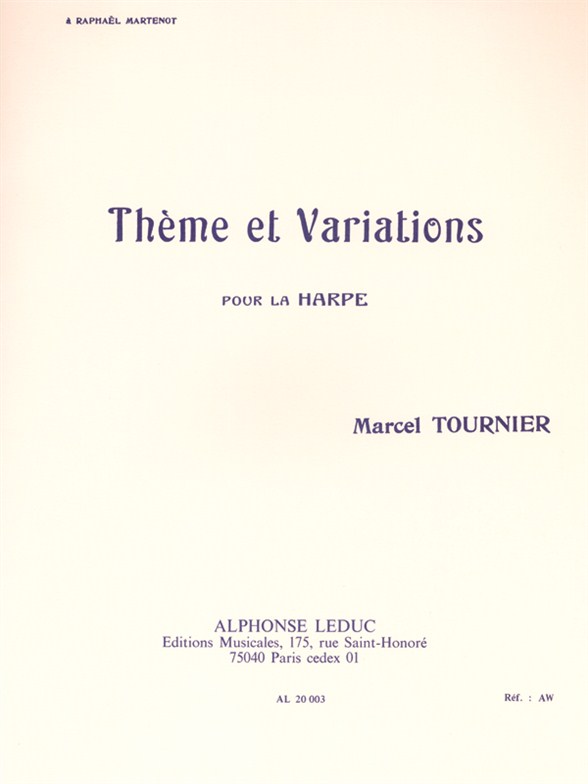 Theme et variations, Harpe