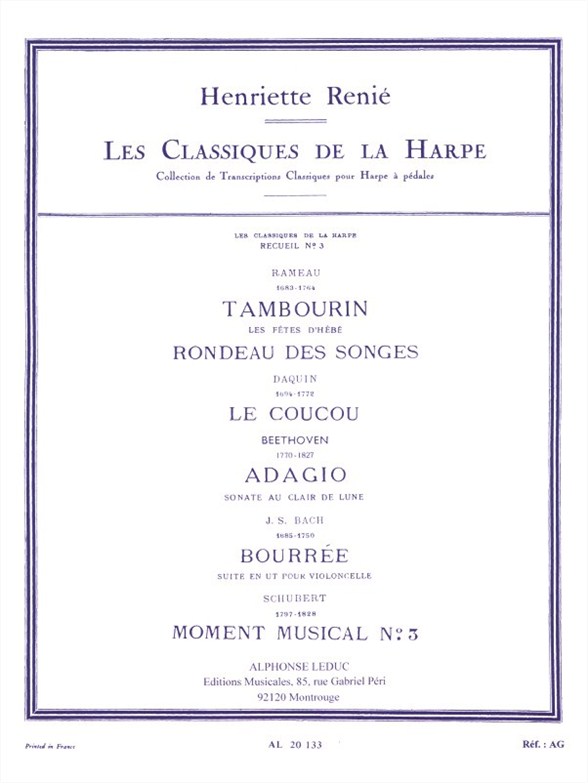 Les Classiques de la Harpe Vol. 3: Rameau - Daquin - Beethoven - J.S. Bach - Schubert