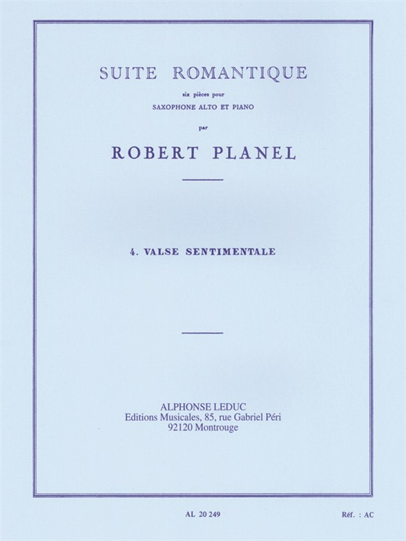 Suite Romantique: Valse Sentimentale, Alto Saxophone and Piano. 9790046202490