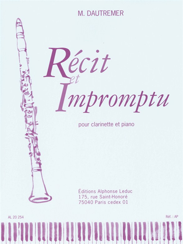 Recit et Impromptu, Clarinette et Piano