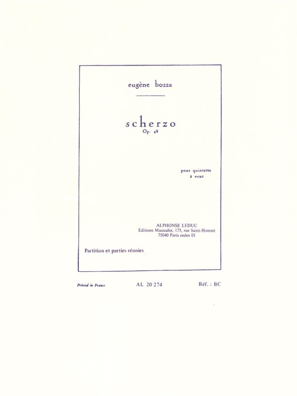 Scherzo For Wind Quintet Op.48, Score and Parts