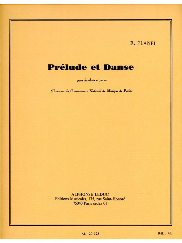 Prélude et danse, hautbois et piano. 9790046203282